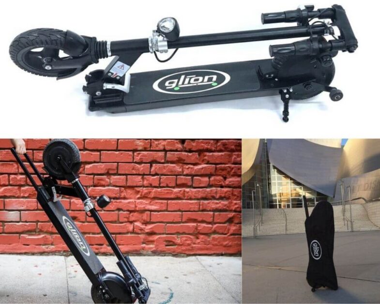 collage of features of glion dolly to show its portability