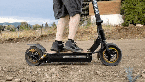 suspension test of all terrain electric scooter