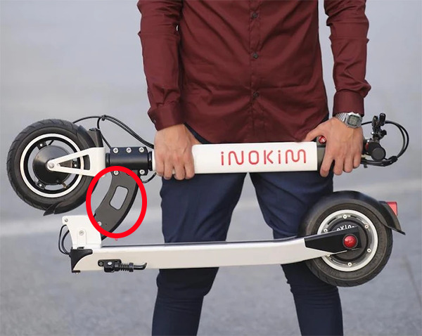 Perfect locking point on Inokim electric scooter