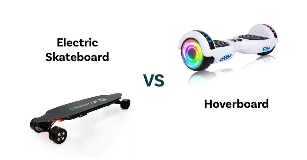 electric skateboard vs hoverboard featured image