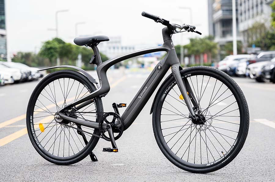 urtopia electric bike standing on the street