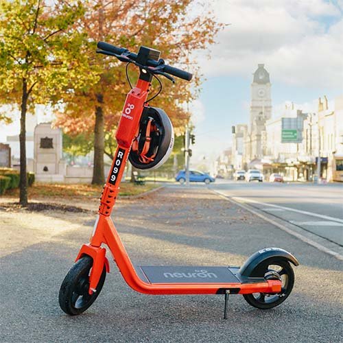 Orange Neuron electric kick scooter