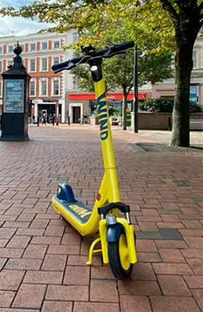 Yellow Wind electric scooter