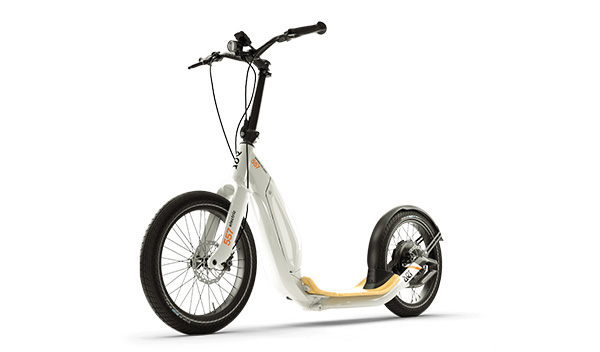White Aer e-scooter with big wheels