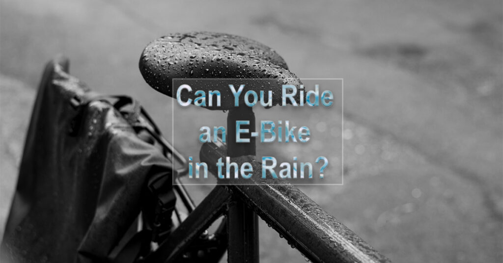 Gray electric bike in the rain