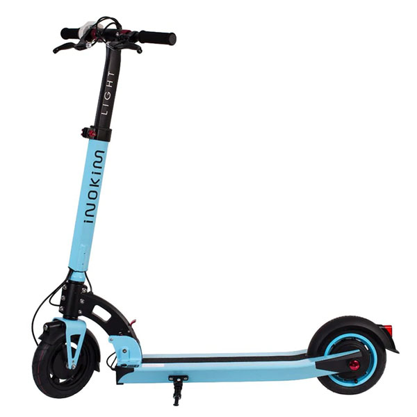 Blue colored Inokim Light 2 electric kick scooter