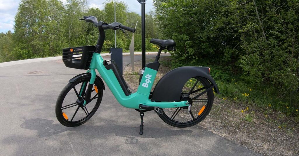green bolt shared electric bike