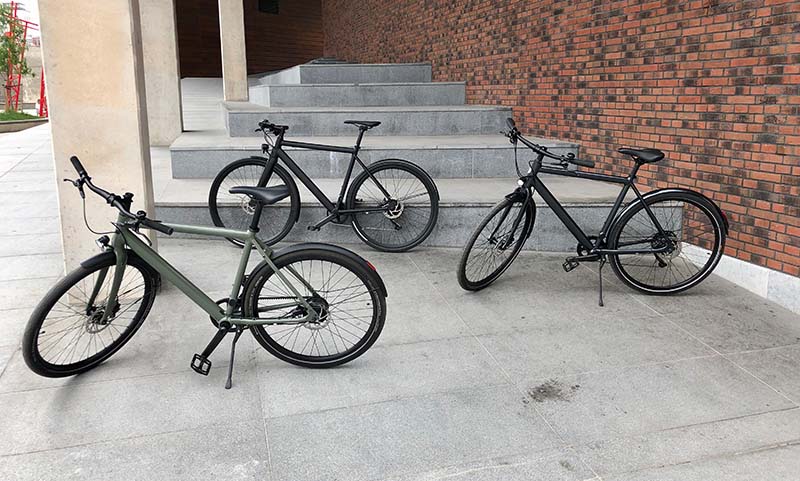 electric bikes with traditional step-over diamond frame styles.