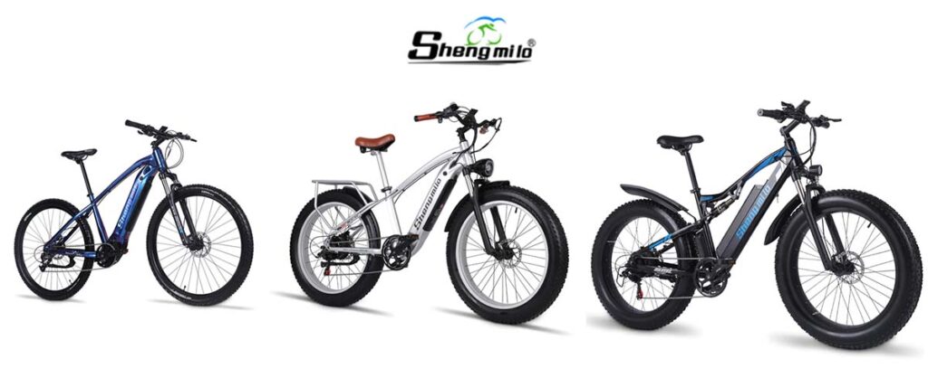 shengmilo electric bikes in the row