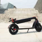 electric scooter folded down