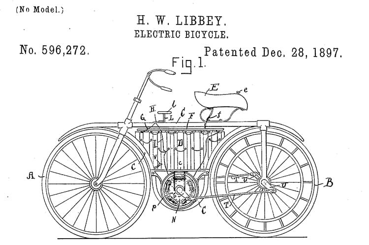 blueprint of the first electric bike