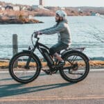 man riding and electric bike