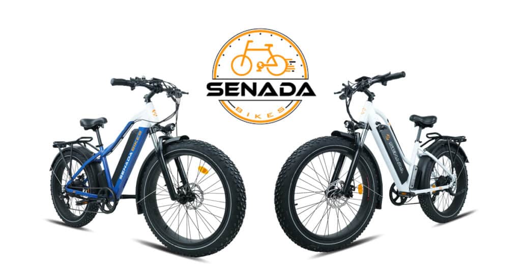 two senada bikes and the senada bikes logo in the middle