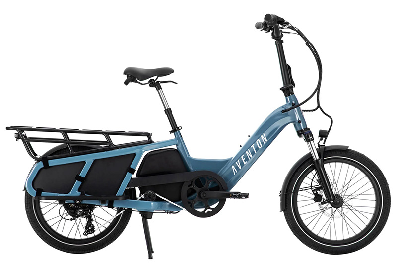blue aventon abound cargo electric bike