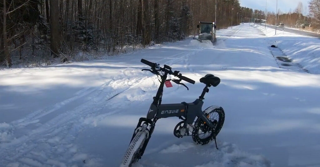 electric bike in the snow