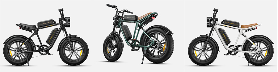 engwe m20 e-bikes all with different color