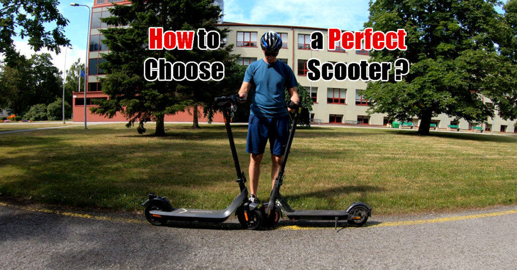 man choosing between 2 electric scooters