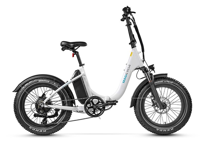 white magicycle jaguarundi folding electric bike