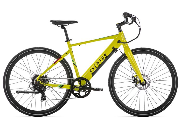 yellow aventon aventure city bike