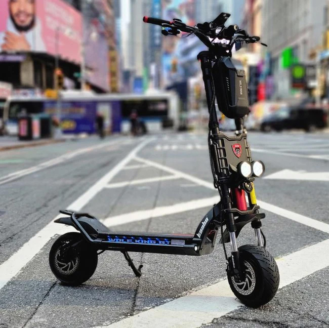 Wolf King GT Pro electric scooter in the middle of the street