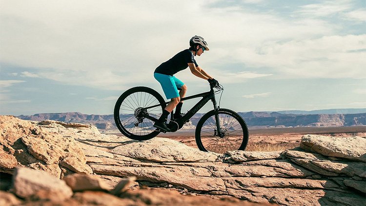 specialized electric bike on rocky terrain