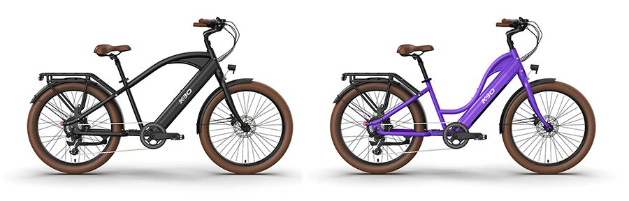 step over and step through cruiser ebikes