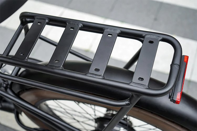 sturdy rear rack and a rear fender of electric bike