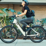 woman enjoying riding KBO electric bike