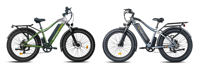 2 different color options of senada saber e-bike