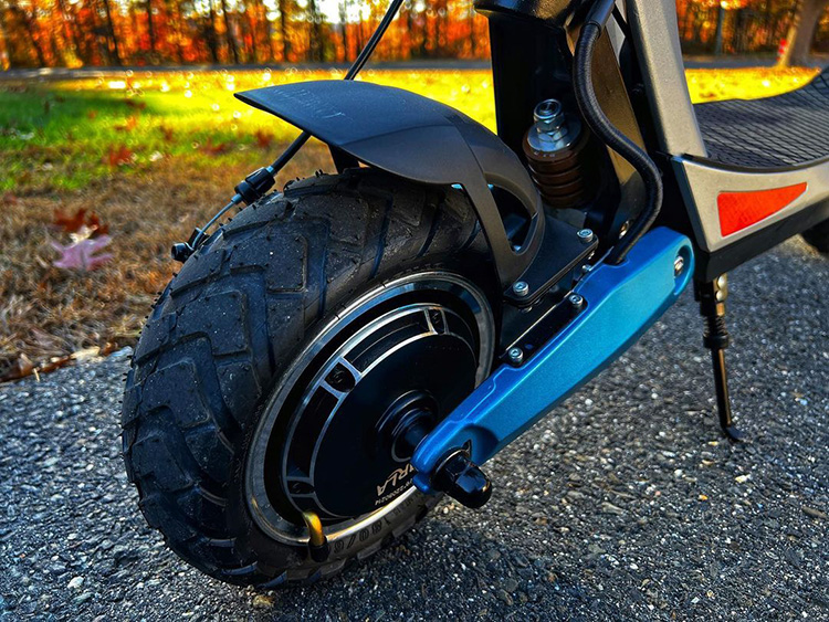 new 9-inch pneumatic tires on varla pegasus scooter