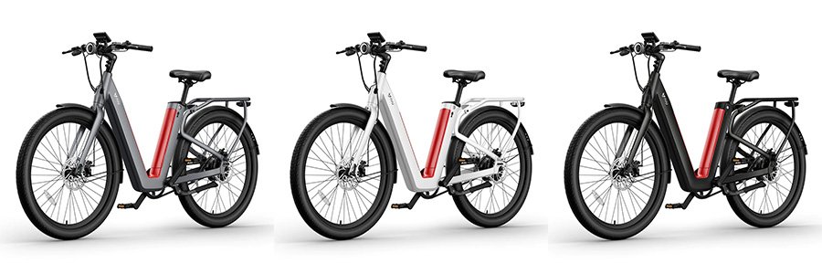 3 different colors of NIU BQi-C3 Pro ebike