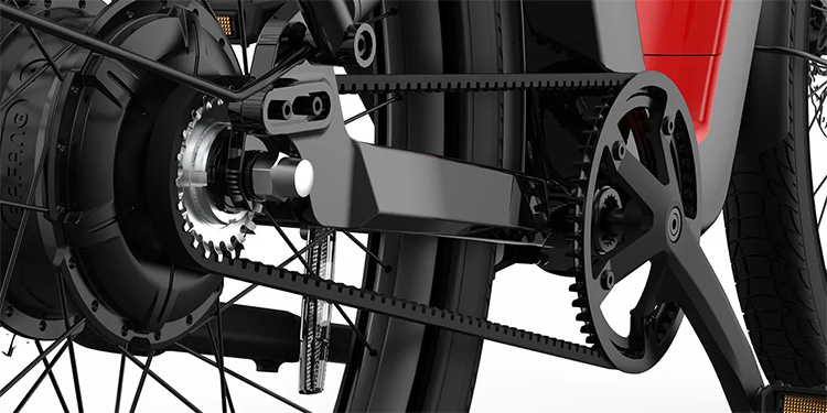 Bafang rear hub motor and Gates Carbon Belt drive of Niu e-bicycle