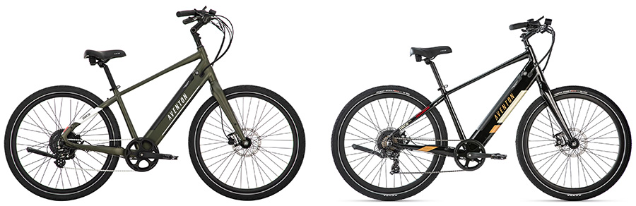 aventon pace 500 on the left and aventon pace 350 on the right