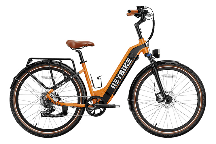 orange heybike cityrun city electric bike
