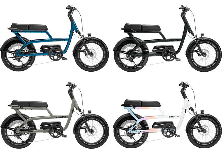 electra ponto go ebikes in 4 different colors
