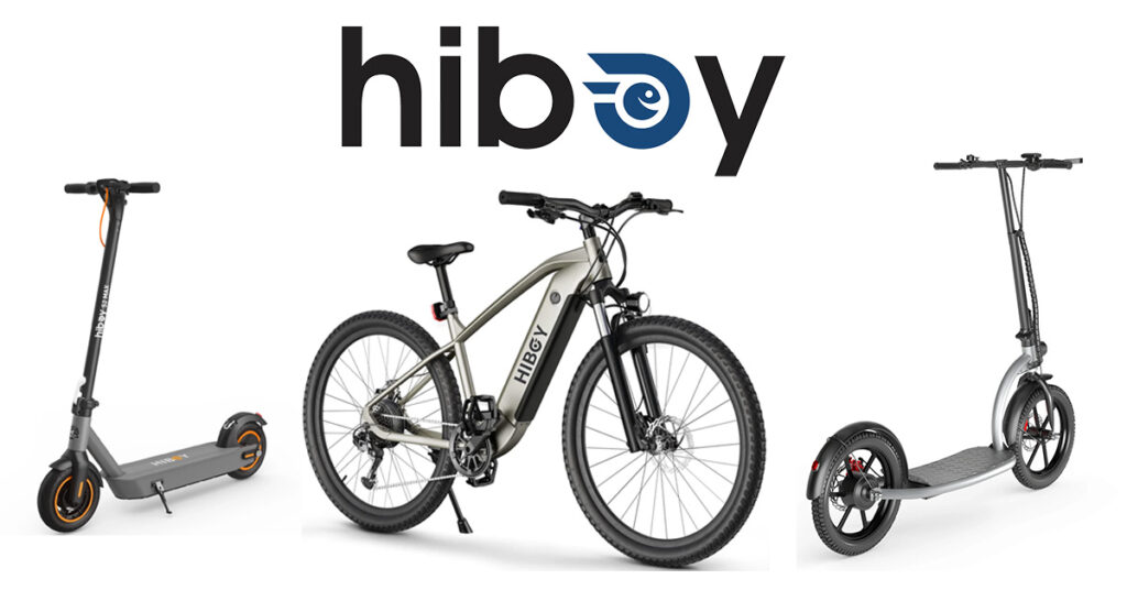 hiboy logo and hiboy electric vehicles