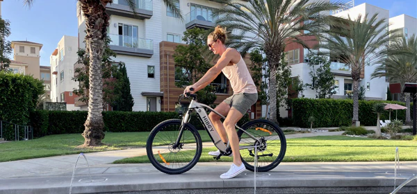 man sitting on a hiboy electric bike