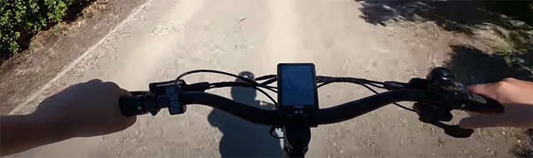 riding with an electric scooter