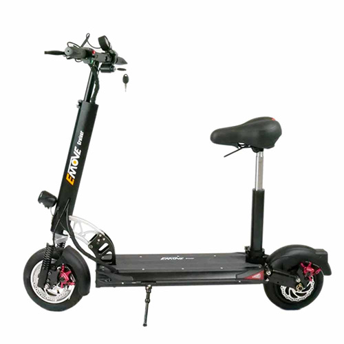 black emove cruiser electric scooter with a seat