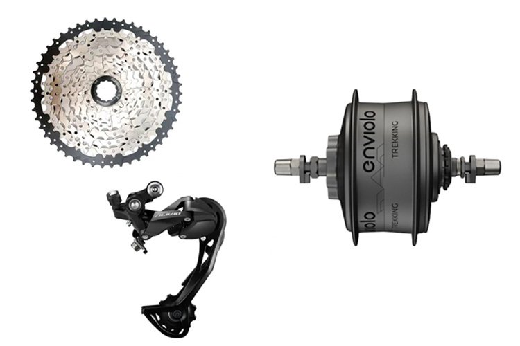 derailleur gearing vs cvt internal gearing