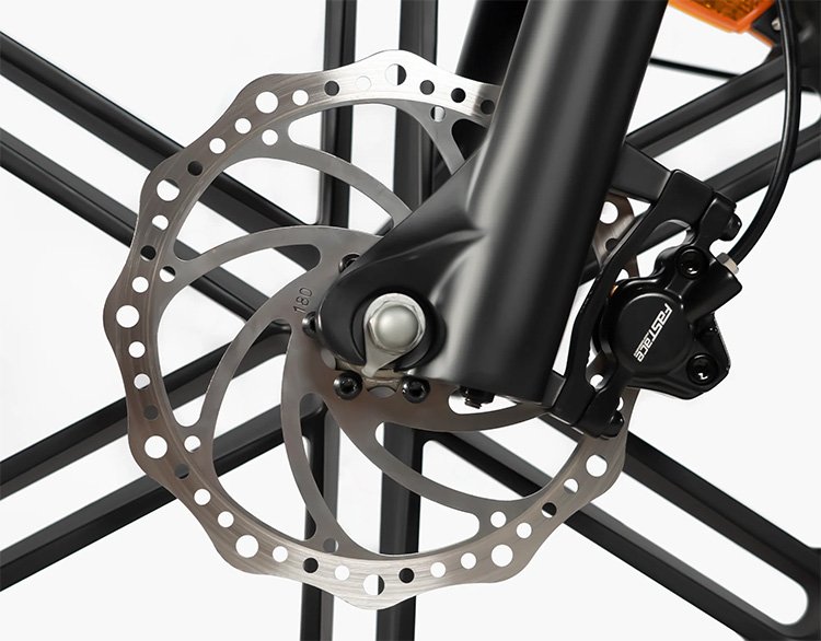 hydraulic disc brakes of rattan ebike