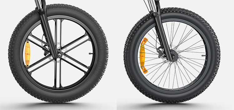 one-piece wheels of engwe x26 vs regualr spoke wheels of X24
