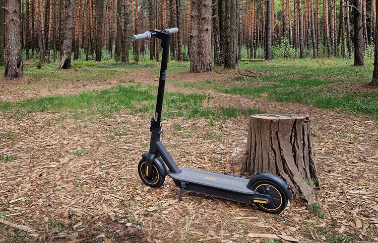 riding my ninebot max in the forest