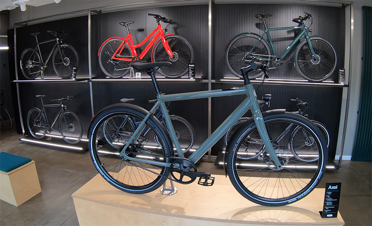 Ampler e-bikes in their Tallinn showroom