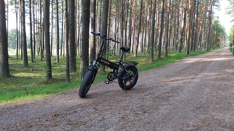 engwe ep 2 pro on the forest trail